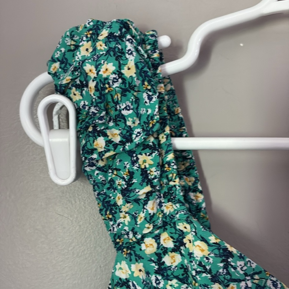 ON Women’s Green Floral Babydoll Mini Dress - Picture 2 of 7